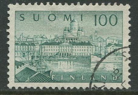 Finland - Scott 257 - South Harbour Helsinki -1958- Used - Single 100m Stamp