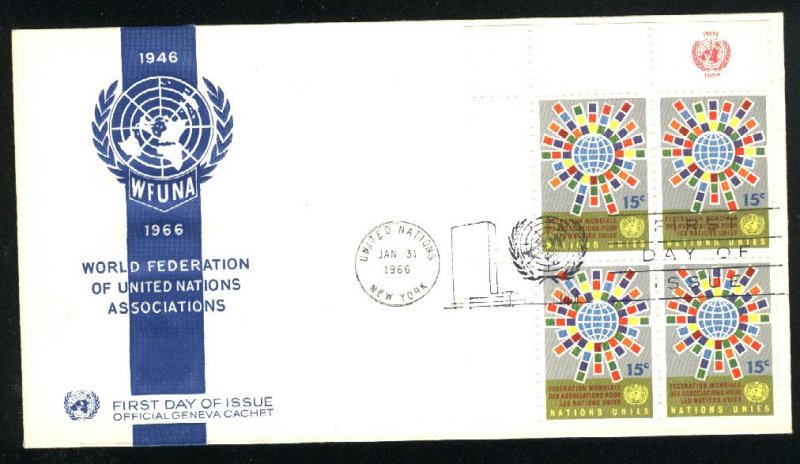 UN New York 155   PB FDC Unused 1966 PD