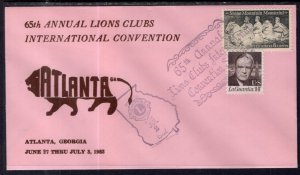 US Lion's Club 65th Annual Convention Atlanta,GA 1982 Cover