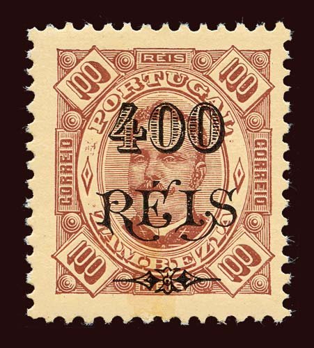 ZAMBEZIA Scott #43 1902 King Carlos surcharged unused VLH, stain