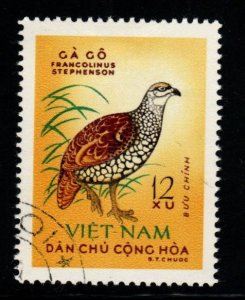 North Vietnam Scott 268 Used Bird stamp 1965