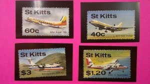 St. Kitts 1987 Aircraft Scott# 206-209 complete MNH XF set of 4