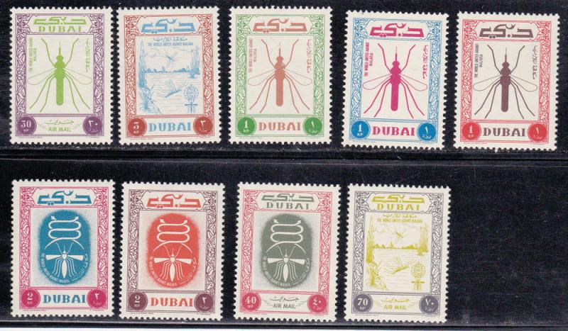 Dubai # 22-27, C13-15, Anti Malaria, Mint NH