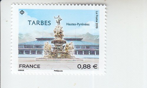 2019 France Tarbes Hall & Fountain (Scott 5676) MNH