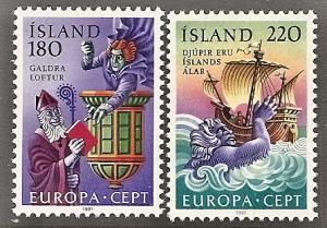 Iceland 541-42 MNH 1981 Europa