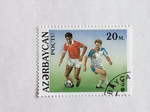 Azerbaijan – 1994 – Single “Sports/Soccer” Stamp – SC# 440 – CTO