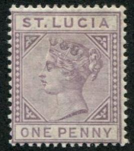 St. Lucia SC#29 (SG#44) Queen Victoria, 1p mint hinged