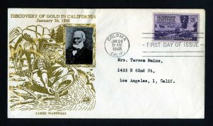# 954 First Day Cover addressed with Crosby cachet - 1-24-1948