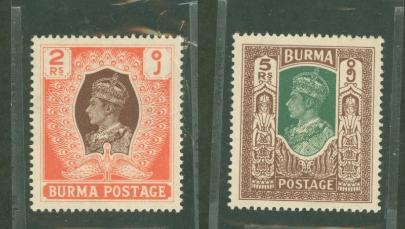 Burma (Myanmar) #63-64 Mint (NH) Single