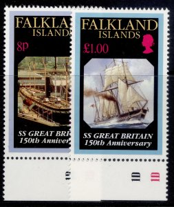 FALKLAND ISLANDS QEII SG685-686, 1993 complete set, NH MINT.
