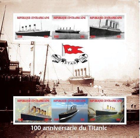 Central African Republic 2012 R.M.S.Titanic 100th.Anniversary Sheetlet IMPERF.