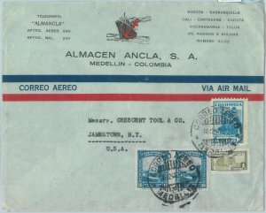 86061 - COLOMBIA - POSTAL HISTORY -  Advertising COVER to the USA 1948 - ANCHOR