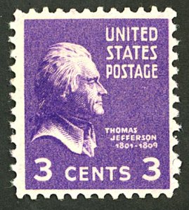 U.S. #807 MINT OG LH 