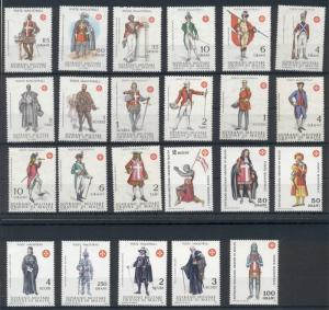 Knights Military National Costumes Sovereign Order of Malta 23 MNH stamps set 