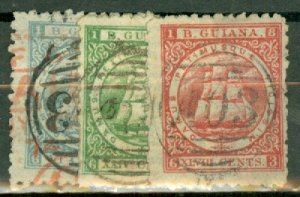 JS: British Guiana 67-9 used CV $86.50