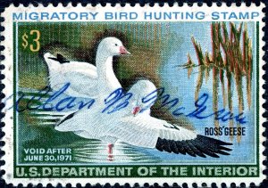 US #RW37 Used / Signed