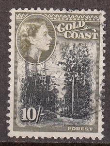 Gold Coast - 1952 QEII 10sh Sc# 159  (7751)