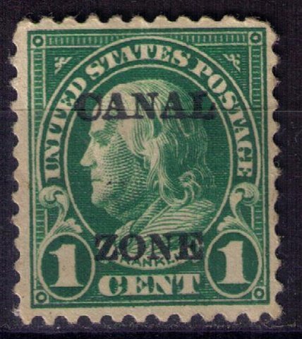 CANAL ZONE Sc #71 Used Deep Green 1c Very Fine