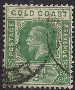 Gold Coast 1913 - 21 KGV 1/2d Green Used SG 71 ( J552 )