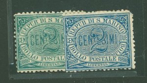 San Marino #1-2 Unused Multiple