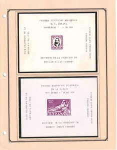 CUBA EXPOSITION SOUVENIR SHEETS AND BOOKLET FOUR ITEMS