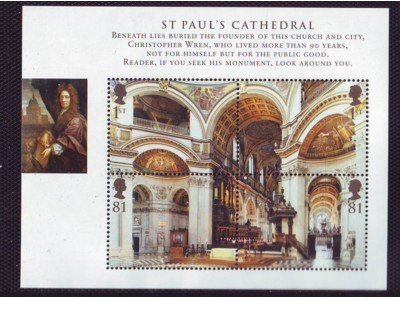 Great Britain Sc 2580 2008 St Pauls Cathedral stamp sheet mint NH