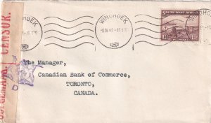 1942, Windhoek, South West Africa to Toronto, Canada, See Remark (C4361) 
