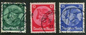 Germany  SC# 398-400 Frederick the Great set used SCV $22.50