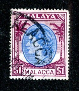 389BCX Malacca 1954 Scott# 42 used