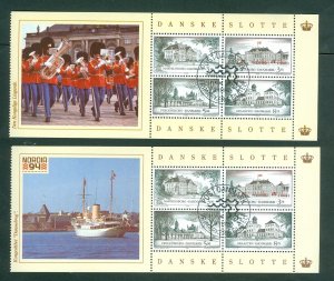 Denmark. 1994. 2 Booklet Panel. Cancel. Danish Castles. Royal Ship + Royal Guard