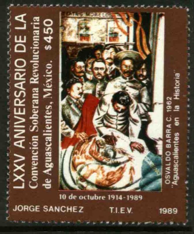 MEXICO 1627 75th Anniv of the Convention of AguascalientesNH