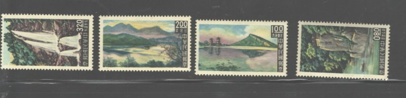 TAIWAN,1961, TAIWAN SCENERY #1323 - 1326  MH