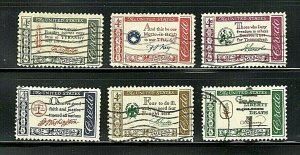 Scott # 1139-1144 - 4 cent American Credo Issues Used