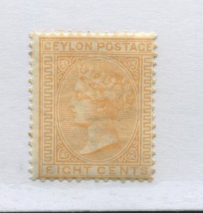 Ceylon QV 1872 8 cents mint o.g. hinged