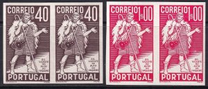 Portugal 1937 Sc 572-3 imperf proof pair set MNH** creased