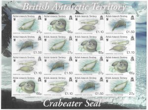 British Antarctic Territory #413a Crabeater Seal  S/S  (MNH) CV $52.00