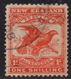 New Zealand - 1908 Pictorials 1s Parrots p14x15 Used SG 385