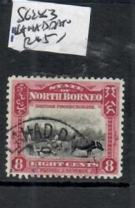 NORTH BORNEO 8C COW SG 283  LAHAD DATU  CDS    VFU     P0530H