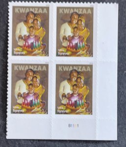 US 2019 Kwanzaa #5337 plt blk of 4 mint