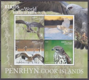 2019 Penrhyn Island 896-899/B131 Birds of prey 23,00 €