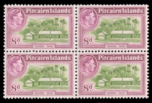 Pitcairn Islands #6A Cat$74, 1940 8p lilac rose and green, never hinged, one ...