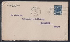 Canada Scott 111 - Oct 23, 1919 Toronto, ON Cover to Germany
