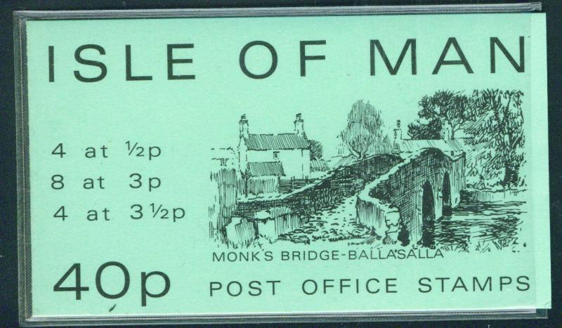 Isle of Man 40p Booklet Scott 12b 2(17b) 18a CV $4 1973