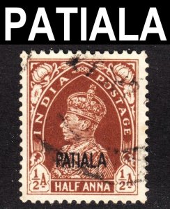 India Patiala Scott 99 F to VF used. FREE...