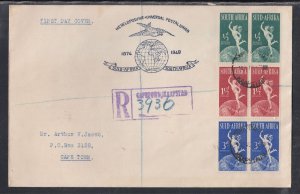 South Africa Scott 109-11 FDC - 1949 UPU Issue T6