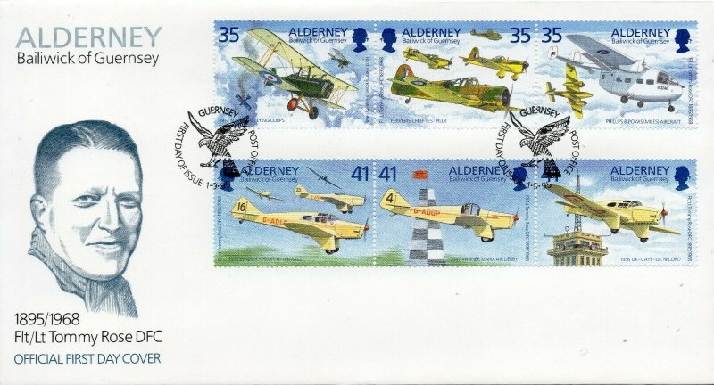 1995 Alderney Aircraft First Day Cover 