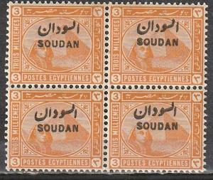 #3 Sudan Mint OGNH block of  4