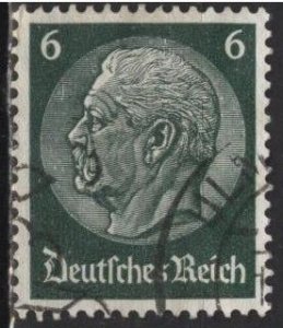 Germany 419 (used) 6pf Hindenburg, dk grn (1934)