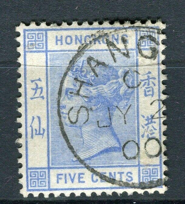 HONG KONG; Shanghai Treaty Port Cancel on QV 5c. value, 