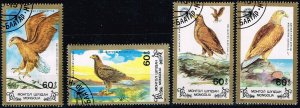 Mongolia Sc.#1700-3 used Birds: Eagles